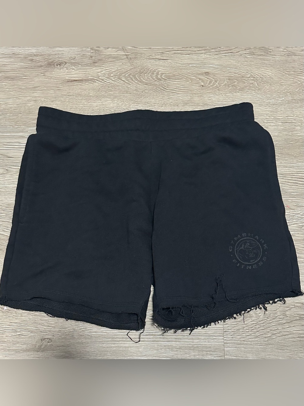 Gymshark Black Men’s Distressed Hem Athletic Shorts